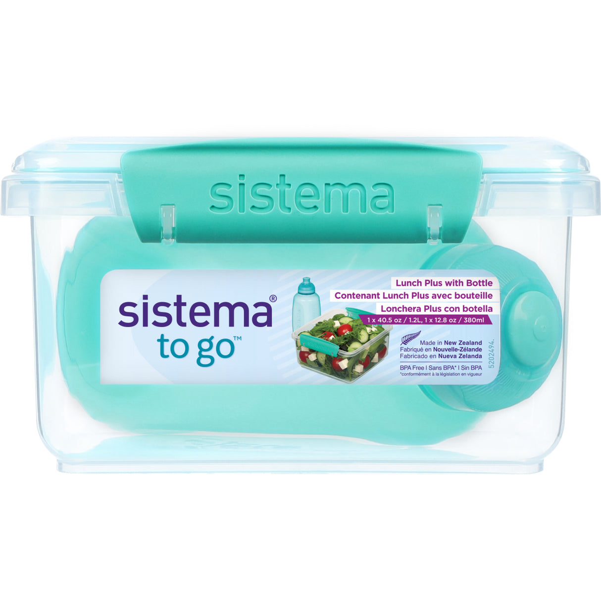 Sistema Minty Teal 1.2L Lunch Plus Matlåda Med Itsy Flaska 380 Ml