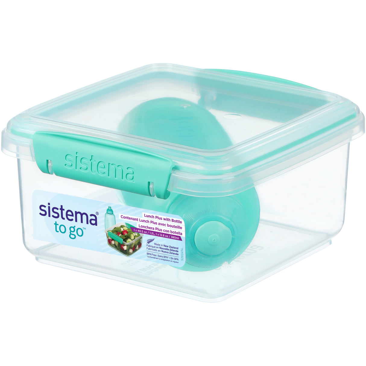 Sistema Minty Teal 1.2L Lunch Plus Matlåda Med Itsy Flaska 380 Ml