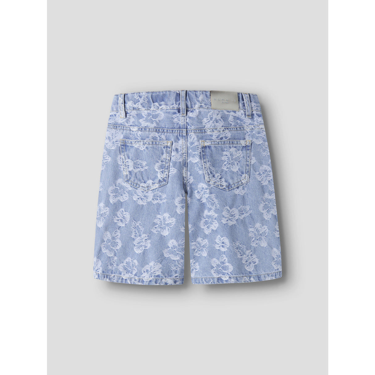 Name It Light Blue Denim Flowers Nkfrose Dnm Jacq Long Shorts 2440-Ja H
