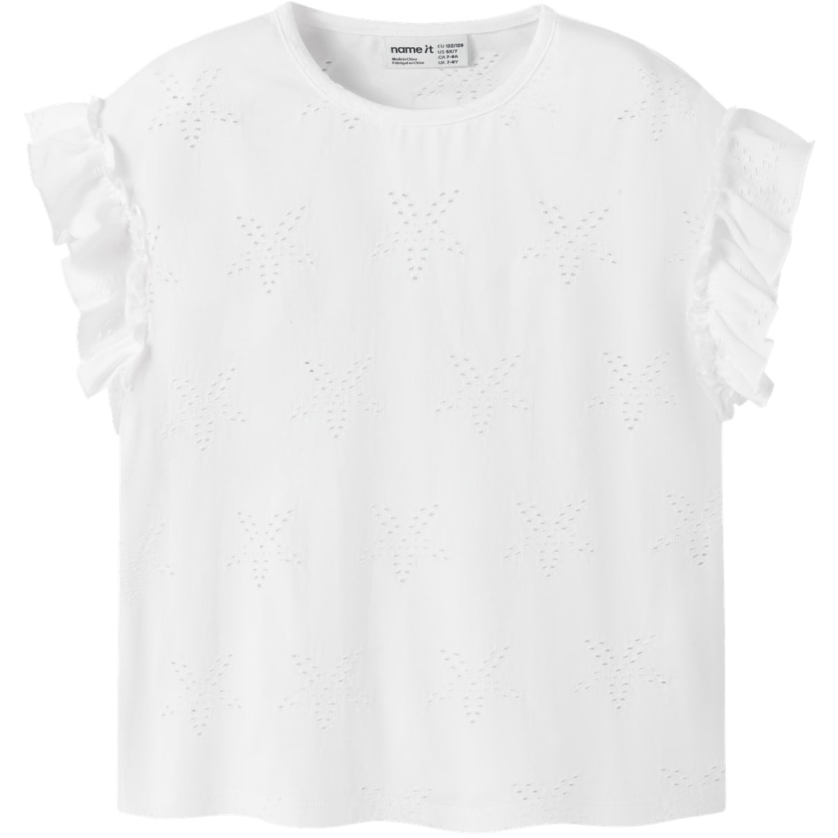 Name It Bright White Nkfjaden Sl Nreg Sh Topp