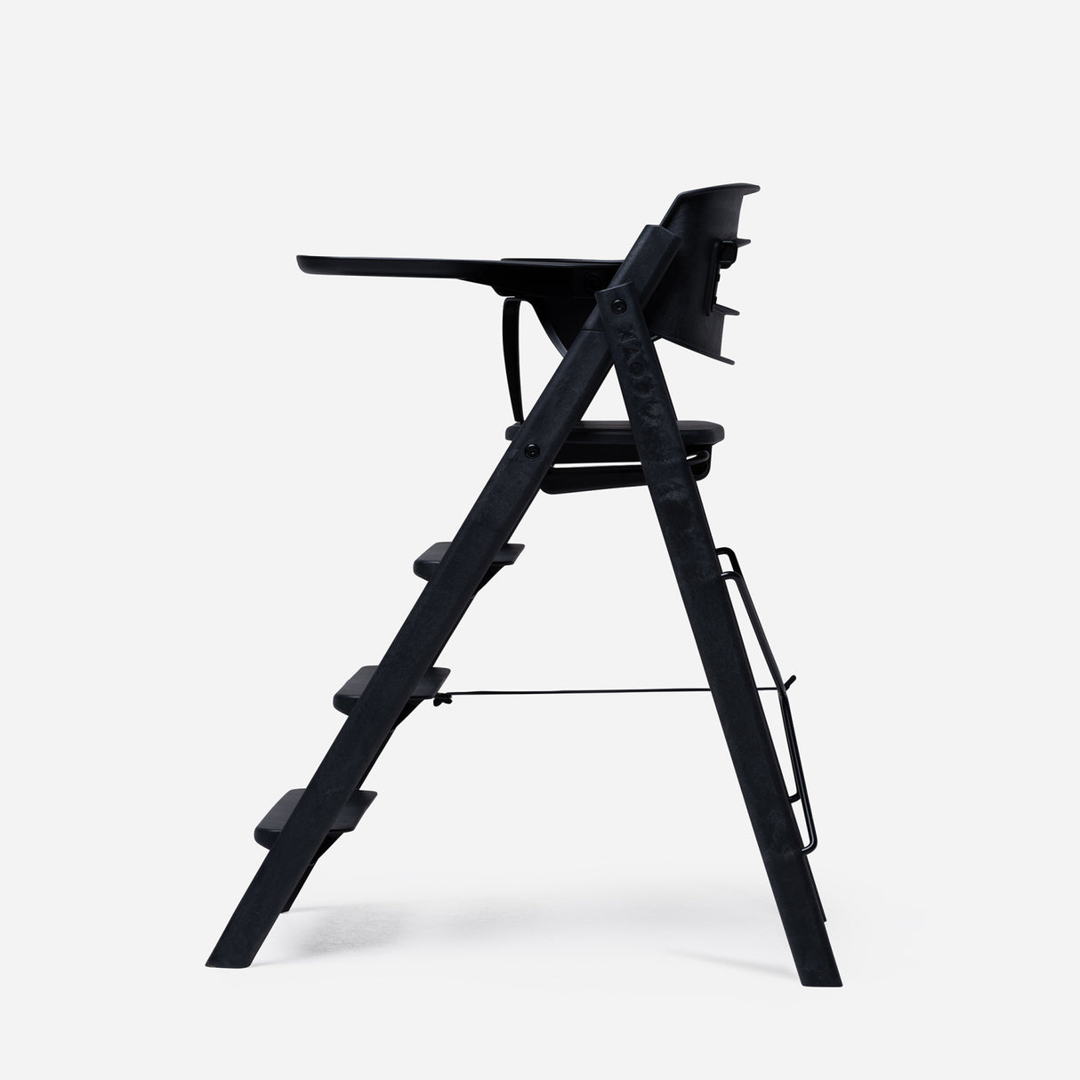 KAOS Charcoal Black Klapp High Stol Recycled Med KLAPP® Safety Rail & Tray Bundle