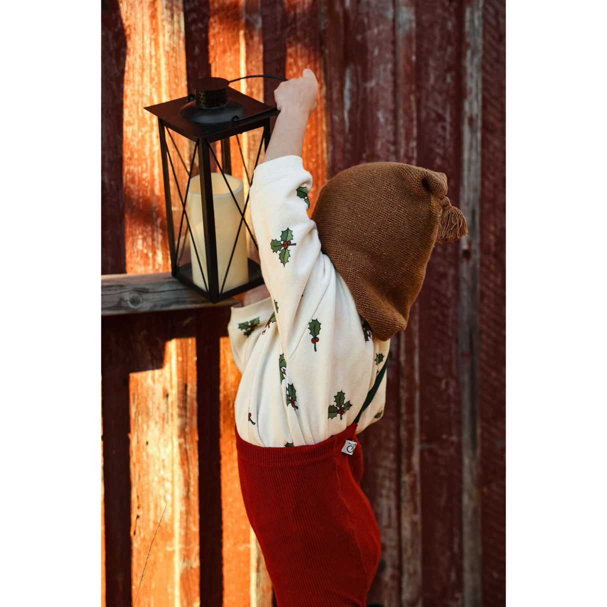 Silly Silas Maple Leaf With Dark Forest Green Footed Strumpbyxar Christmas Edition