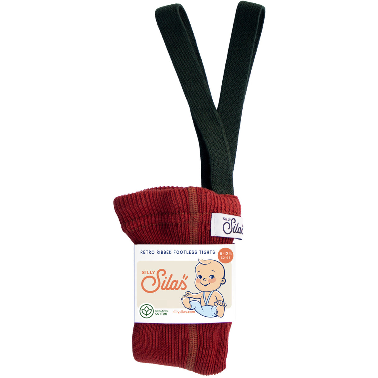 Silly Silas Maple Leaf With Dark Forest Green Footless Strumpbyxar Christmas Edition