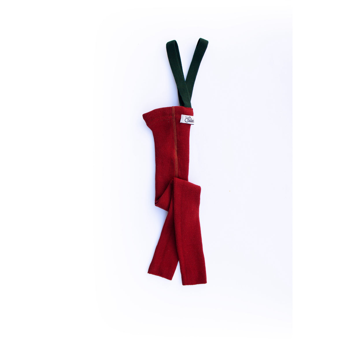 Silly Silas Maple Leaf With Dark Forest Green Footless Strumpbyxar Christmas Edition