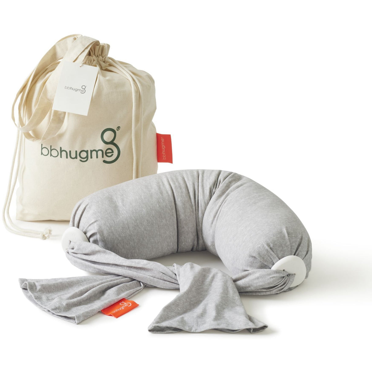 bbhugme Grey/Melange Nursing Kudde