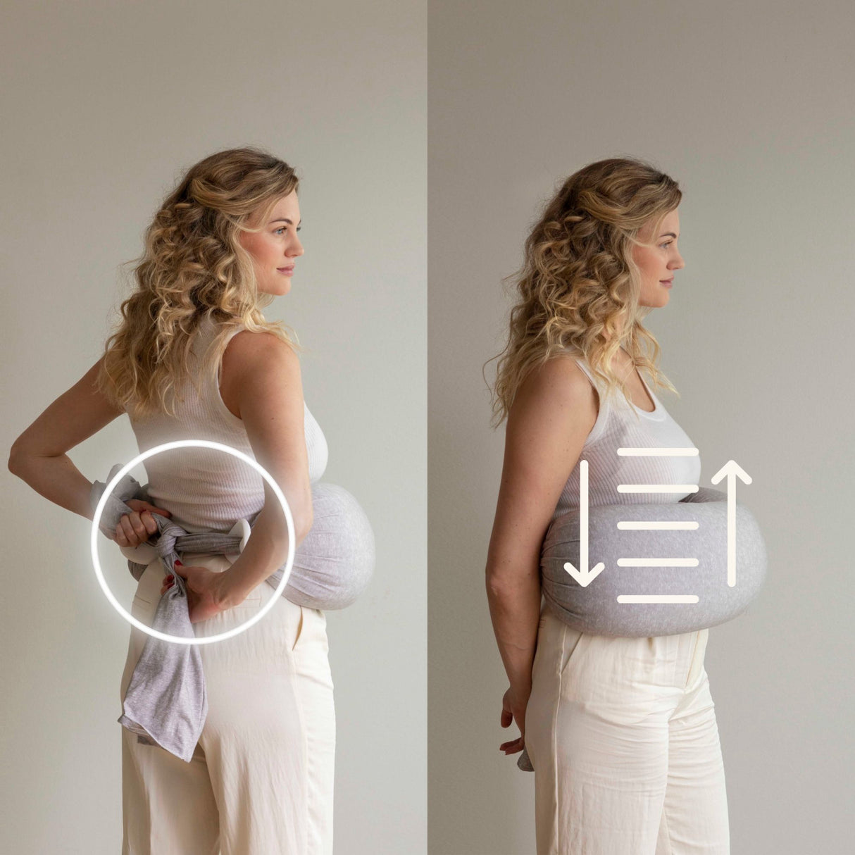 bbhugme Grey/Melange Nursing Kudde