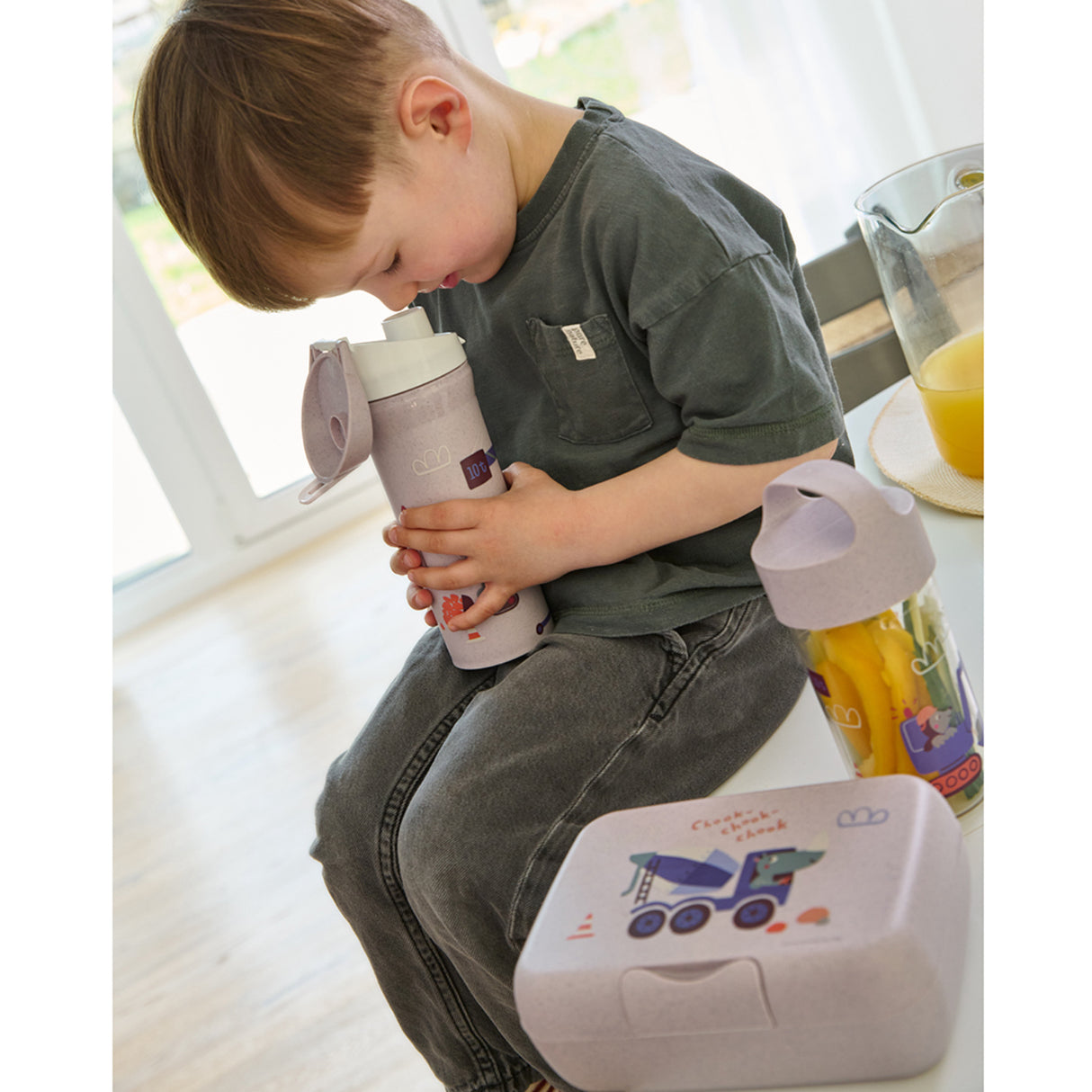 Koziol Organic Purple Grey Water Flaska 500Ml Stan 0,5 Trucks