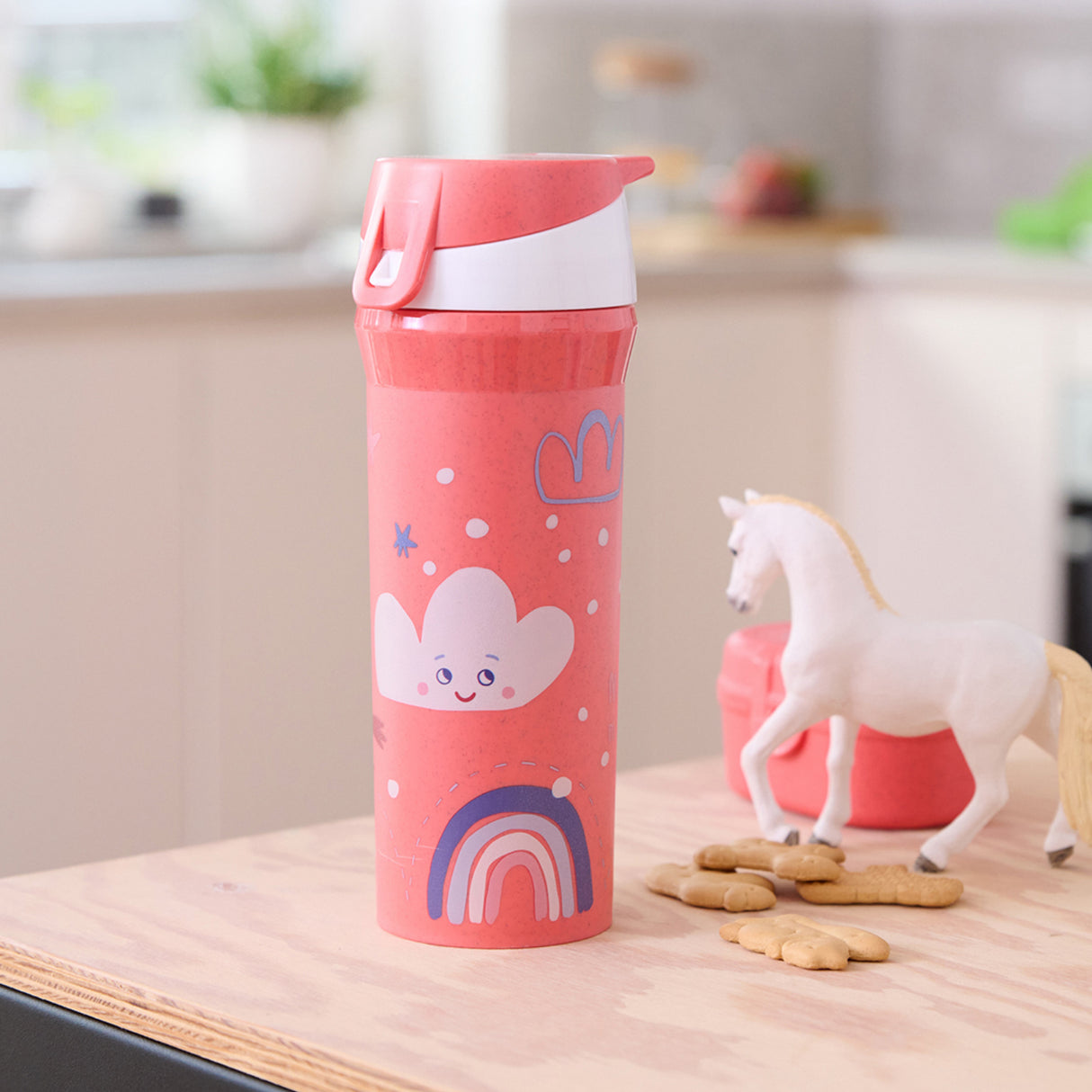 Koziol Organic Coral Red Water Flaska 500Ml Stan 0,5 Dreams