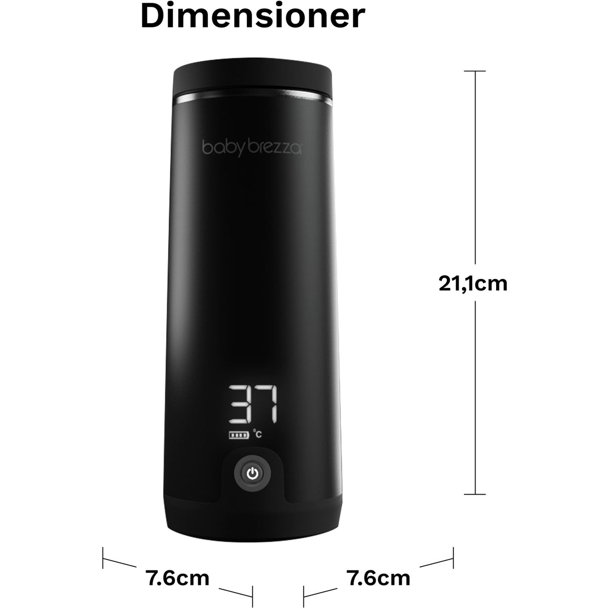 Baby Brezza Black Superfast Portable Flaska Warmer