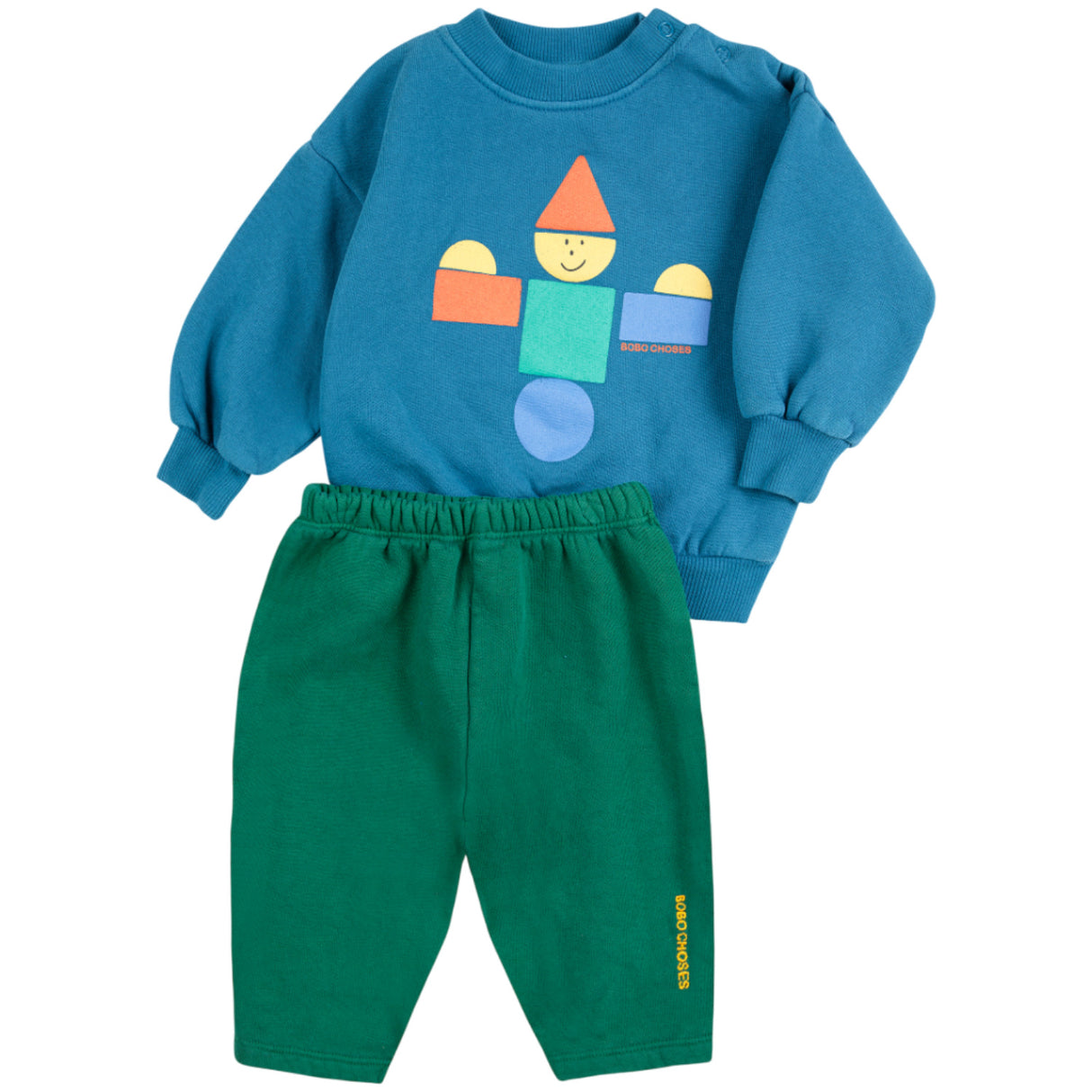 Bobo Choses Navy Blue Wooden Leksak Fleece Sett