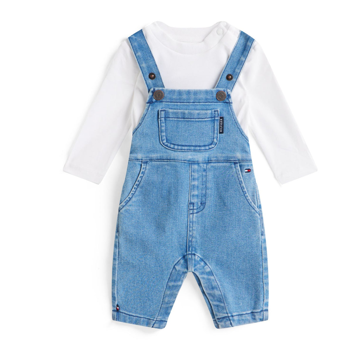 Tommy Hilfiger Denim Medium Denim Dungaree Byxor