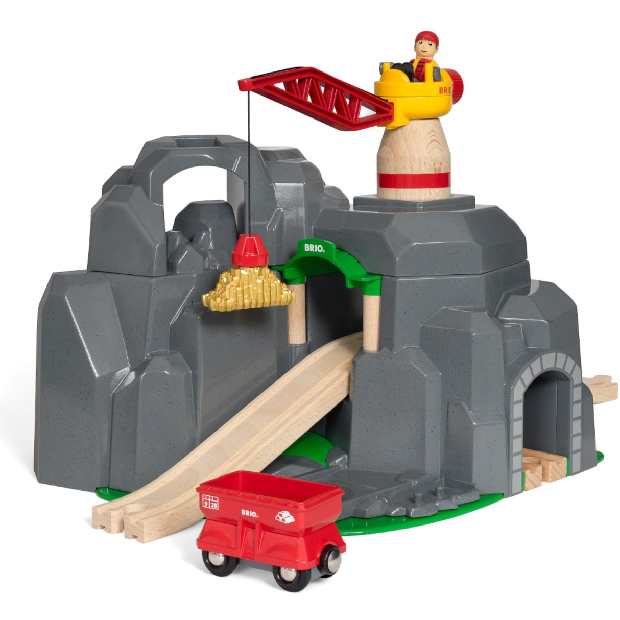 BRIO® 33889 Kran- Och Bjergtunnel