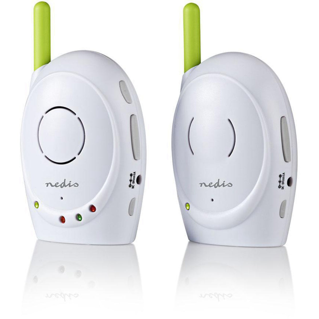 Nedis White/Green Wireless Baby Monitor