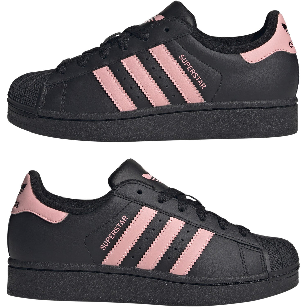 adidas Originals Core Black/Glow Pink/Core Black Superstar Ii J Sneakers