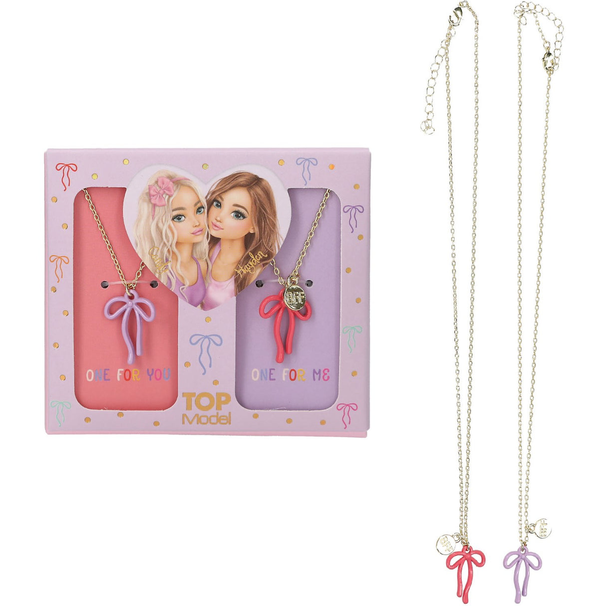 TOPModel BFF Necklace Sett Med Rosett Assorteret