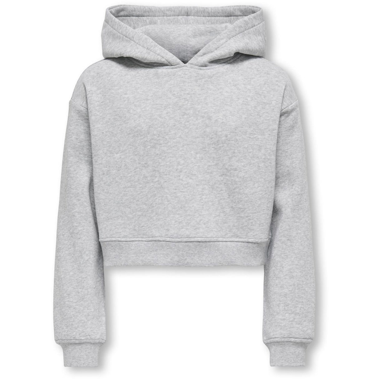 kids ONLY Light Grey Melange Kogsweat L/S Hoodies Kort Swt Noos