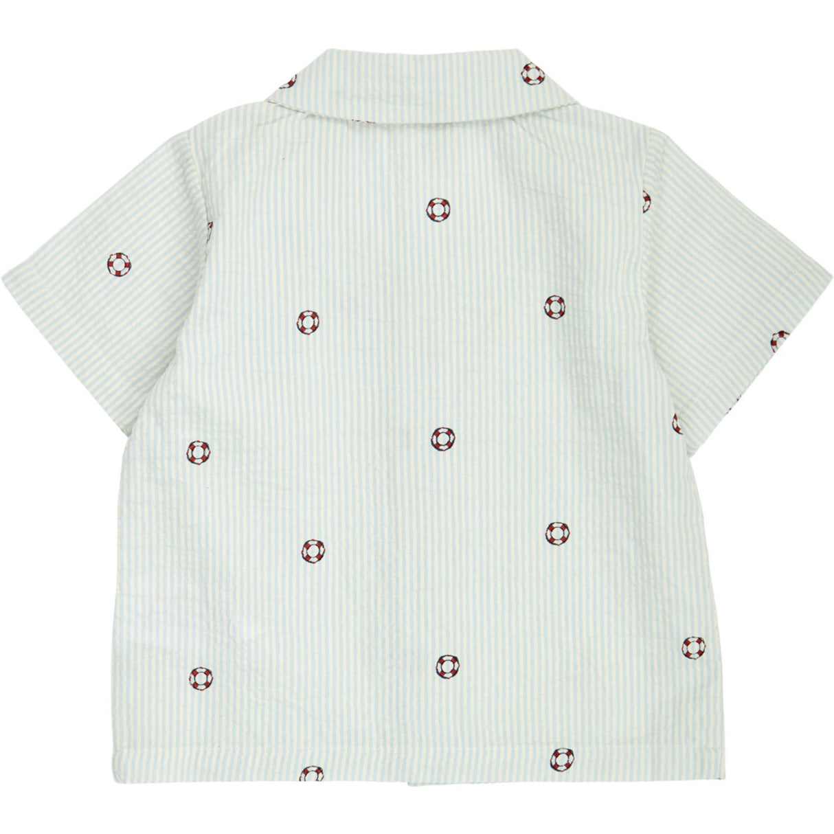 Müsli Tofu/ Ocean/ Mineral Red Seersucker Stripe S/S Skjorta Baby