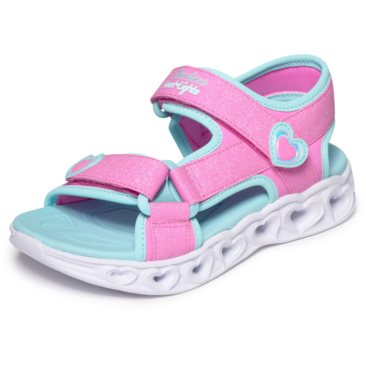 Skechers Pink Heart Lights Sandaler