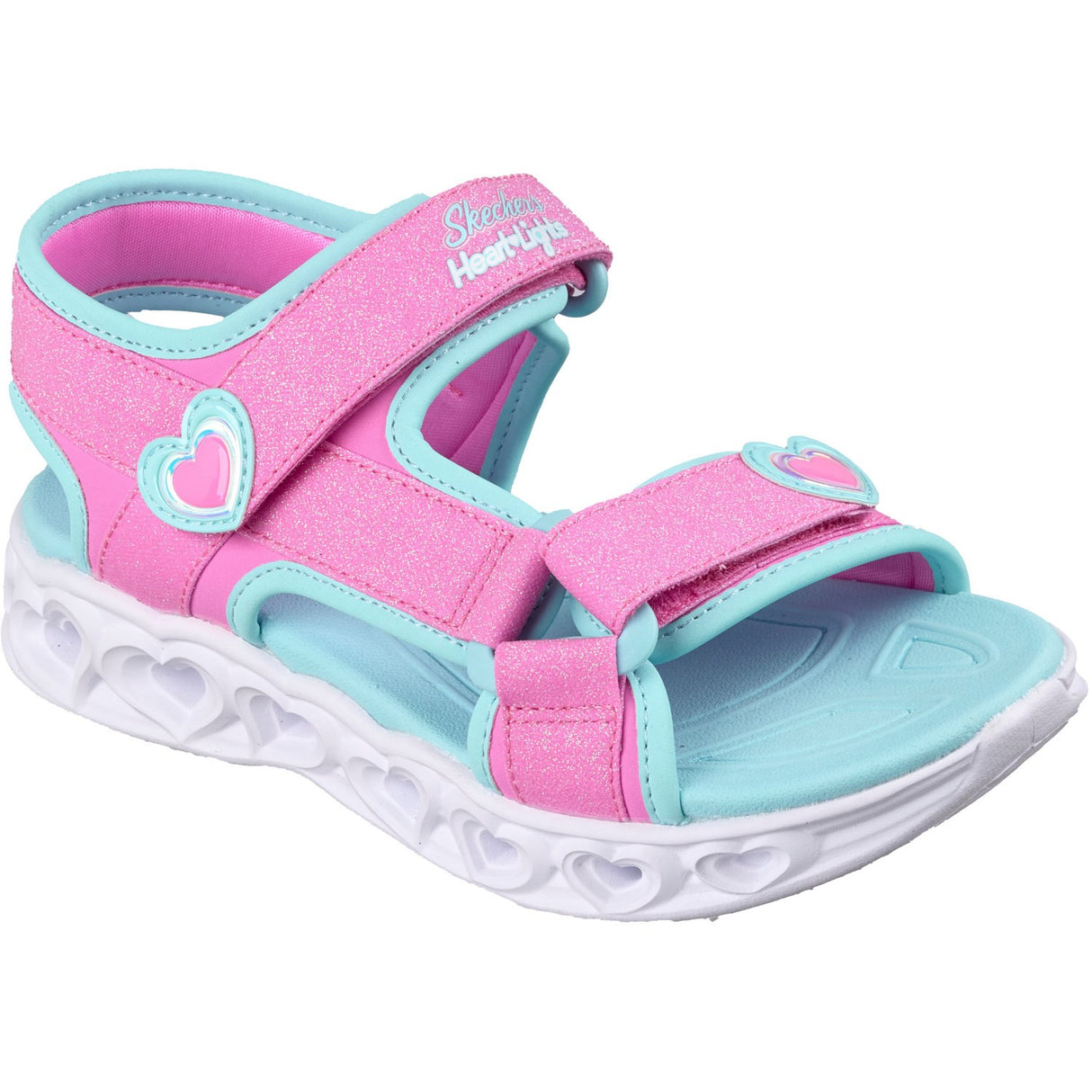 Skechers Pink Heart Lights Sandaler