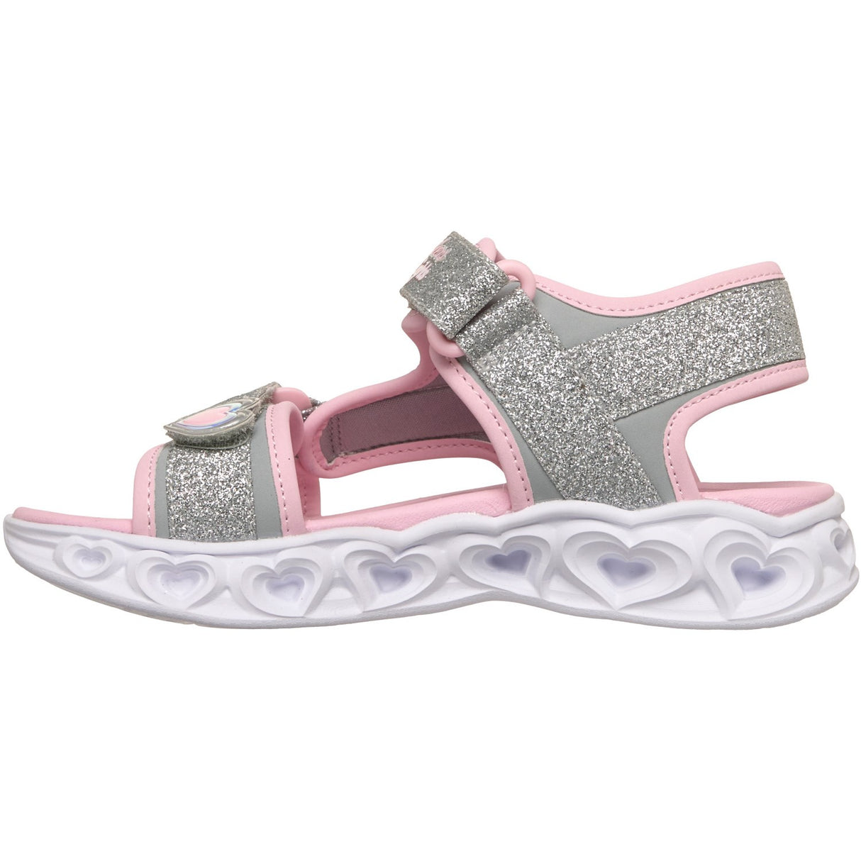 Skechers Silver Heart Lights Sandaler