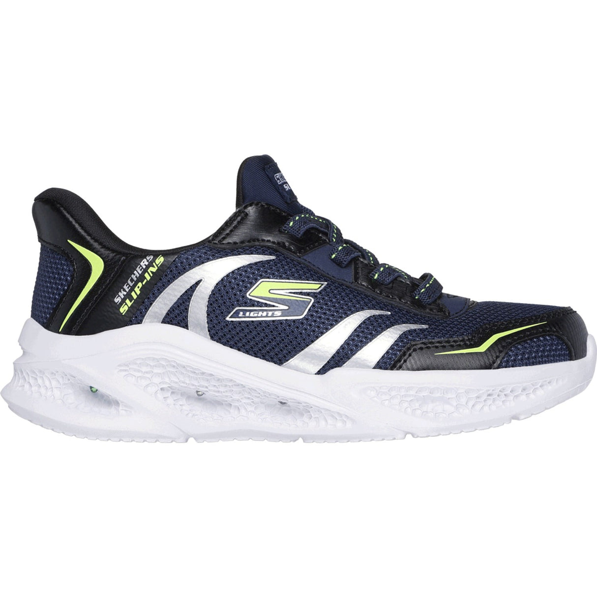 Skechers Navy Slip-Ins: S-Lights: Meteor-Lights - Brisk-Beams