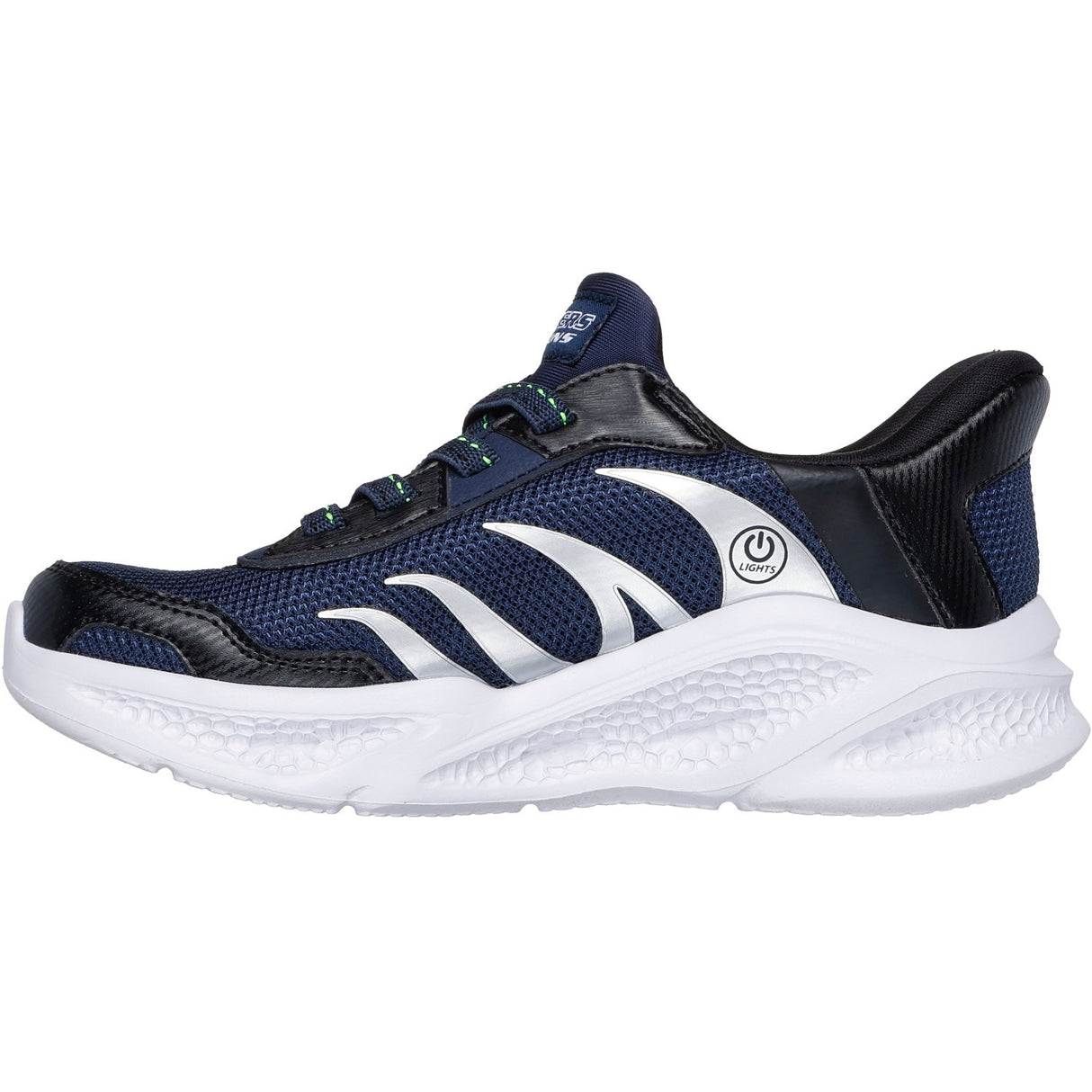 Skechers Navy Slip-Ins: S-Lights: Meteor-Lights - Brisk-Beams
