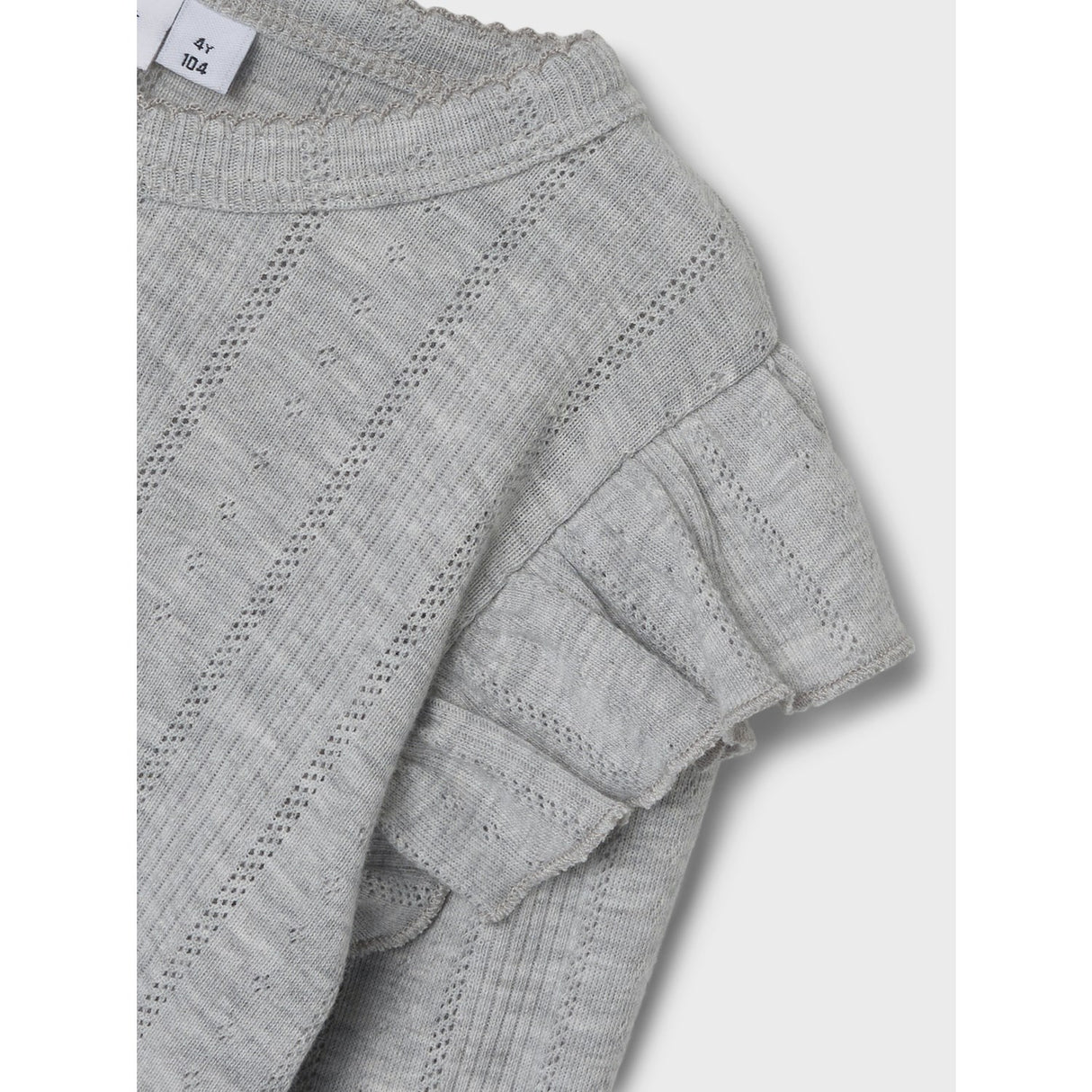 Name It Grey Melange Nmfjulia Ls Slim Topp Noos