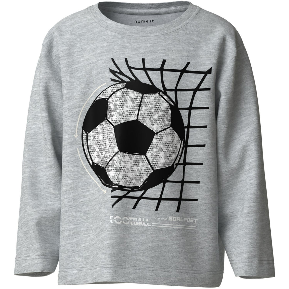 Name It Light Grey Melange Nkmdorak Ls Nreg Topp