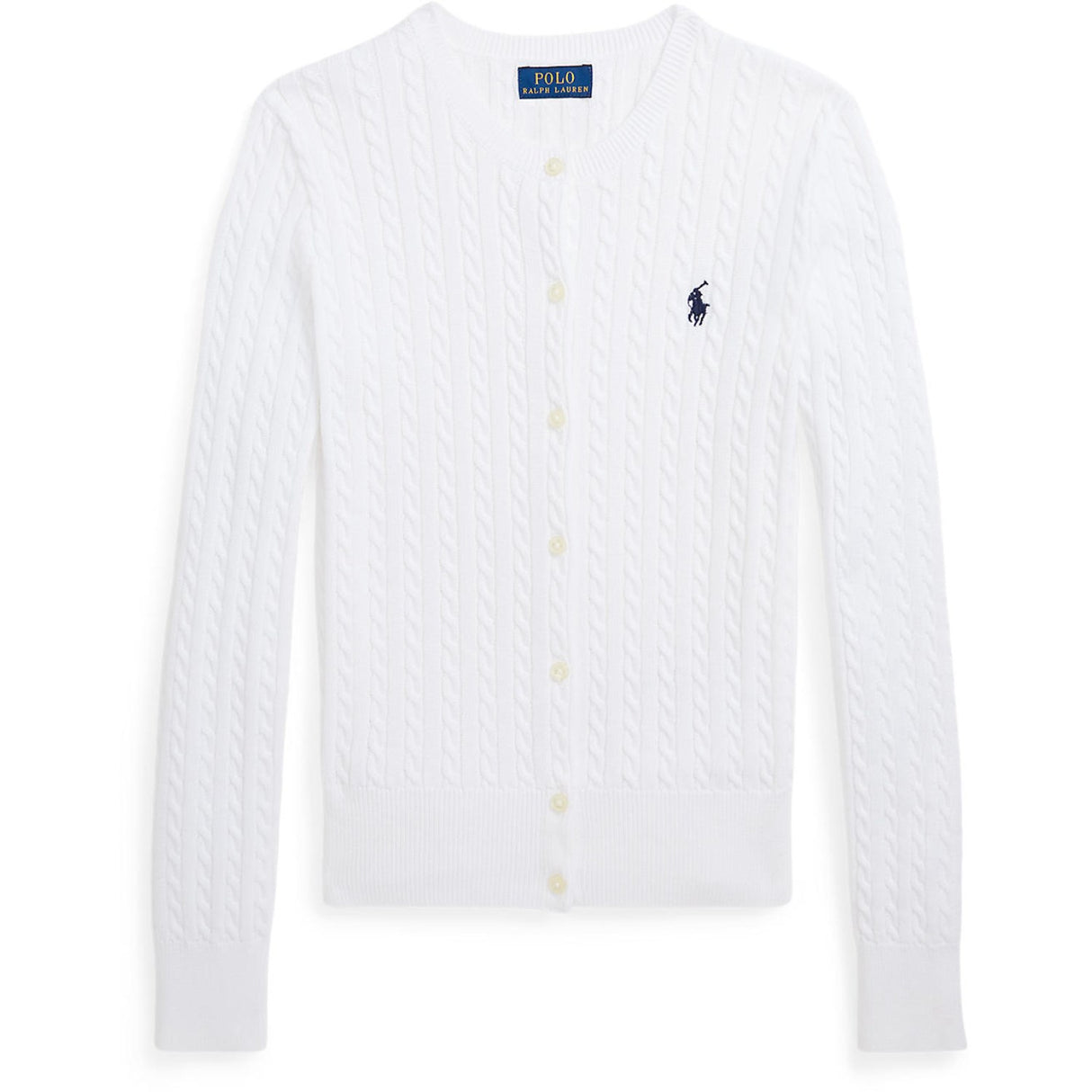 Polo Ralph Lauren Optic White W/ Navy Cardigan