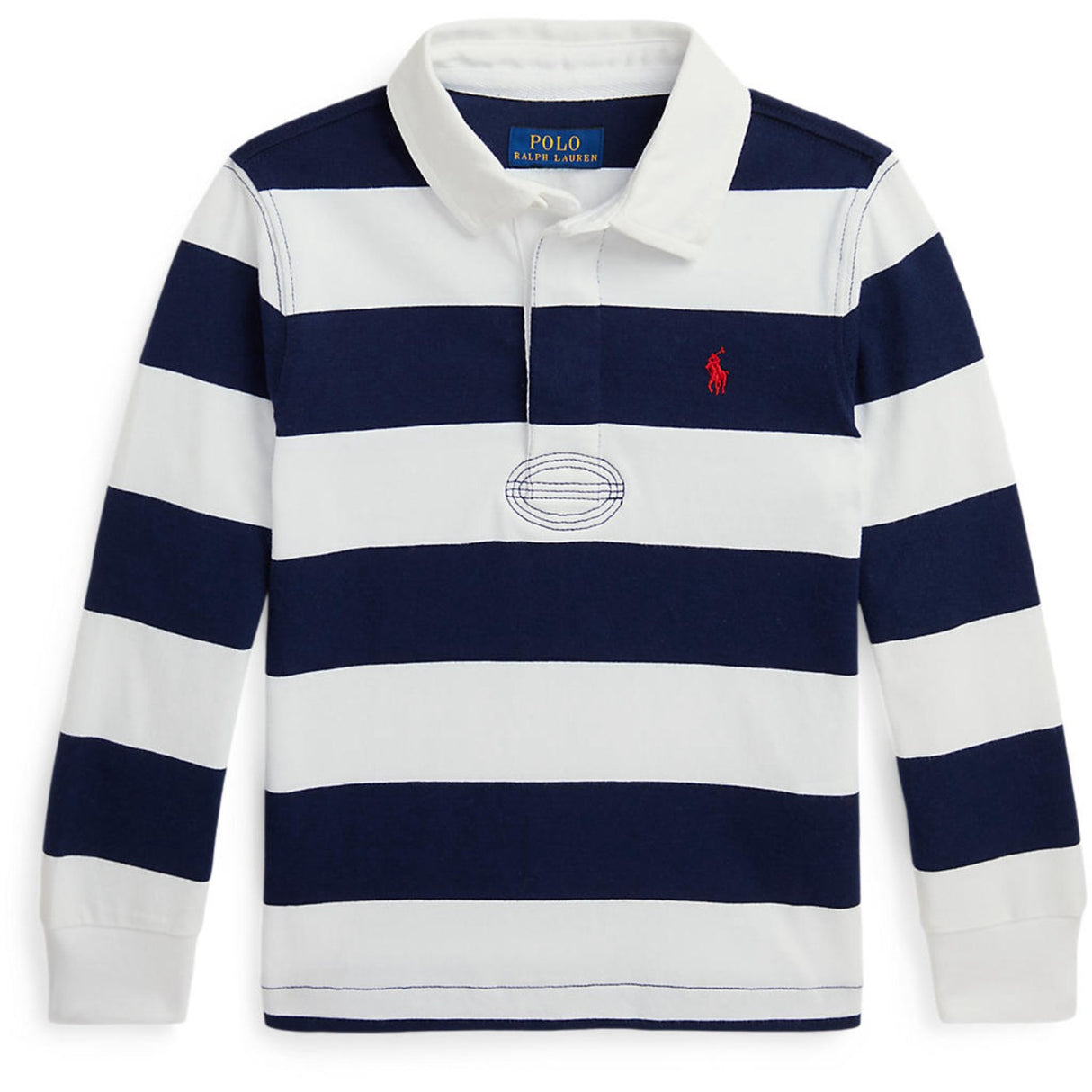 Polo Ralph Lauren White/Cruise Navy Rugby Pikétröja T-Shirt