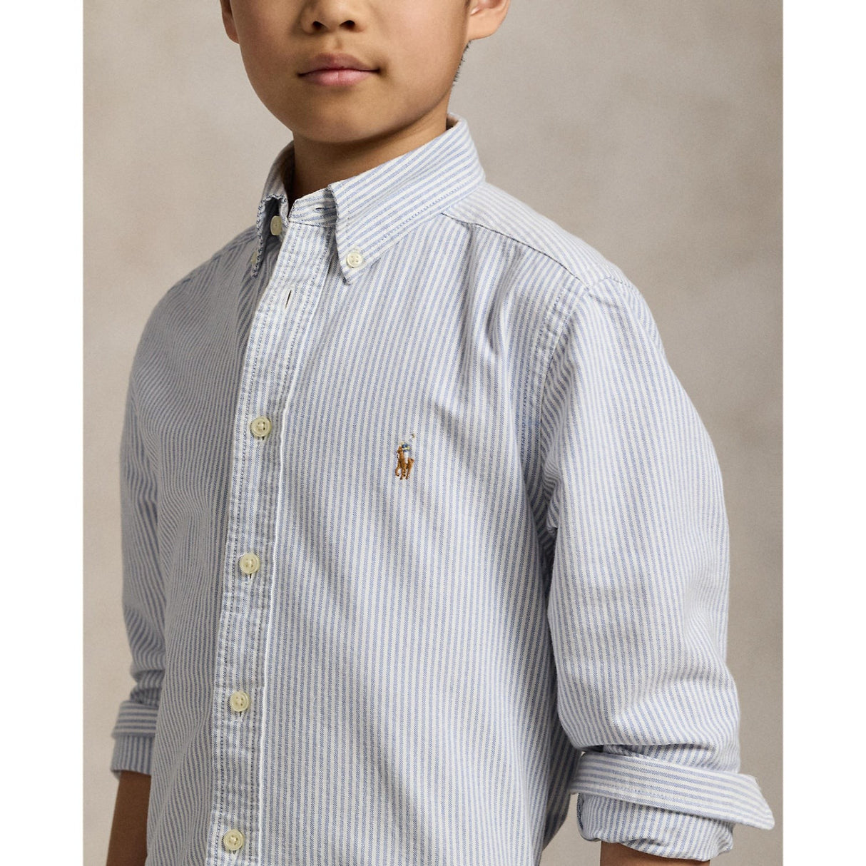 Polo Ralph Lauren Lt Blue Stripe Sport Skjorta