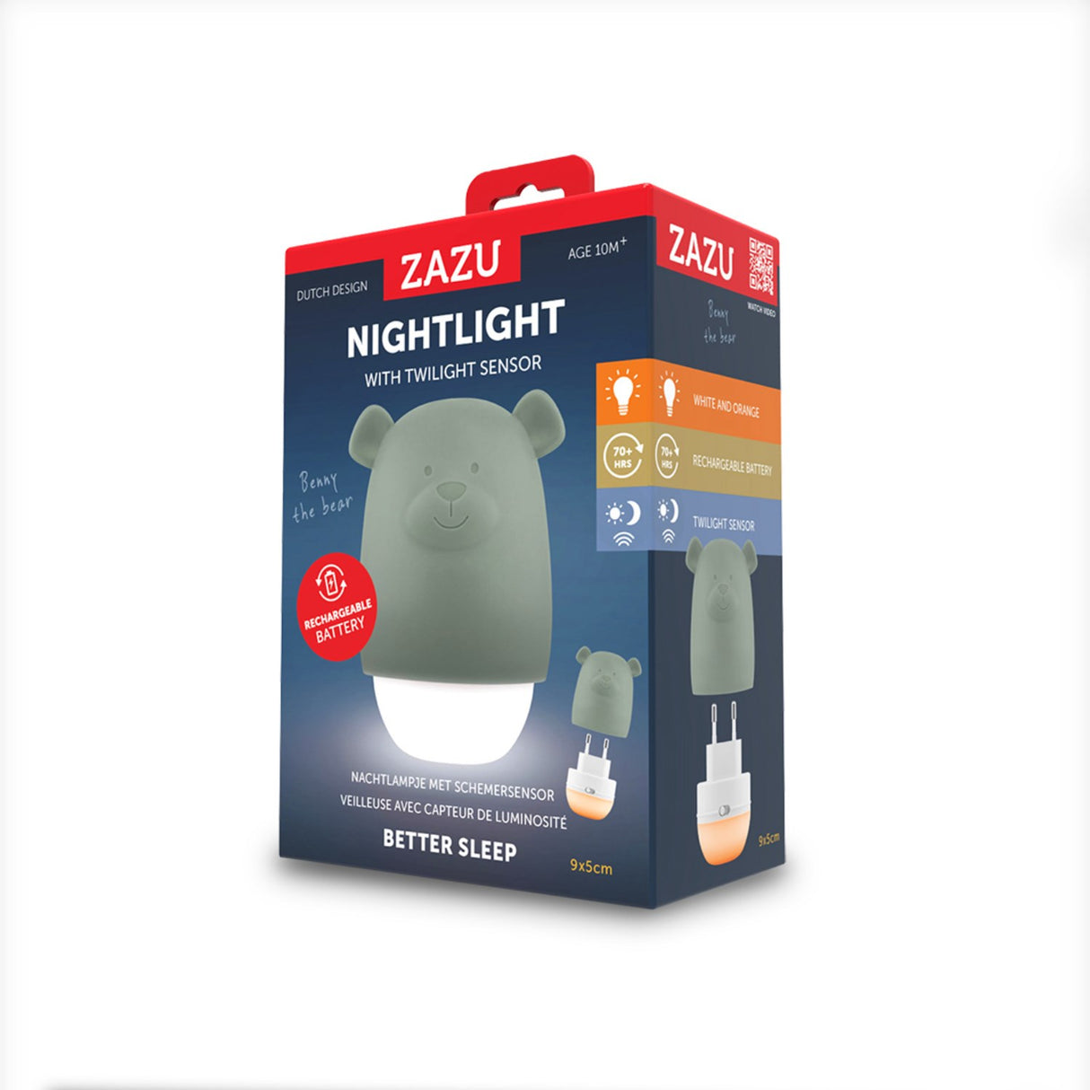 Zazu Green Benny The Björn Portable Nightlight