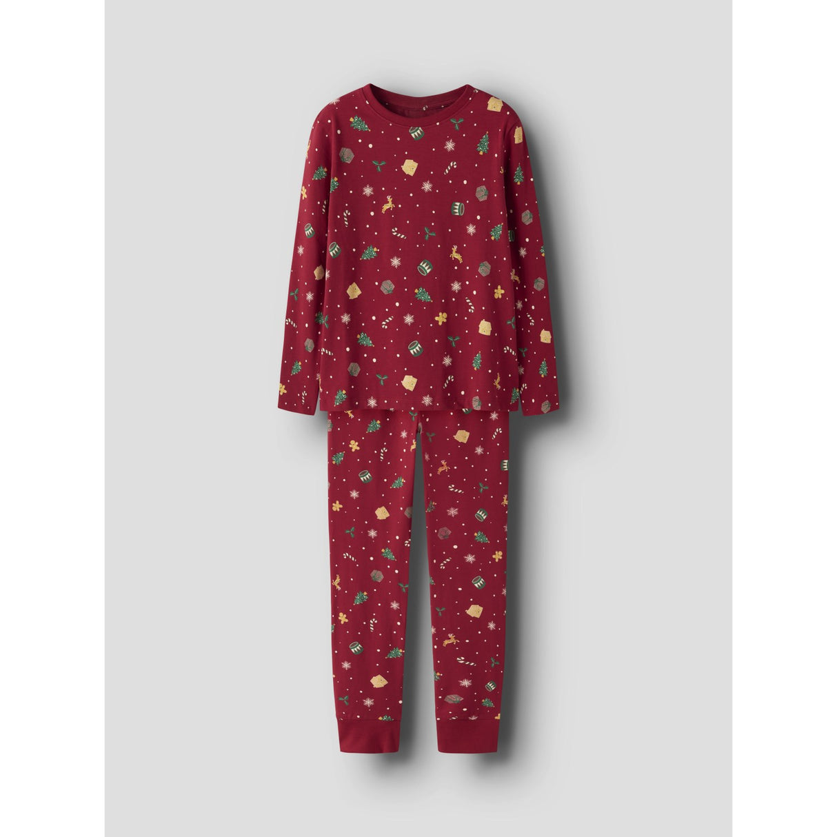 Name It Jester Red Xmas AOP Red Nknvismas Ls Nightset