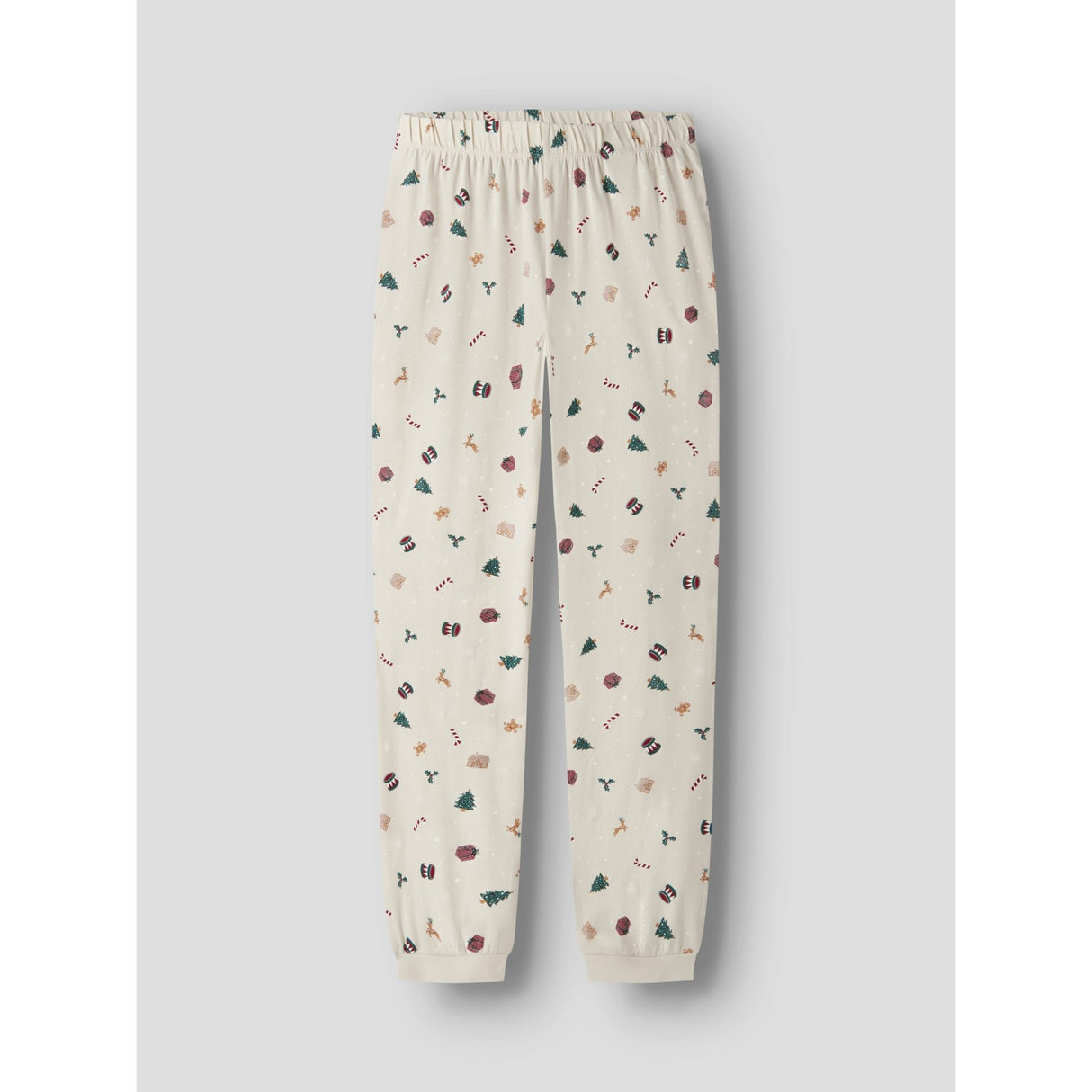 Name It Whitecap Gray Xmas AOP Nanvismas Ls Nightset Voksen