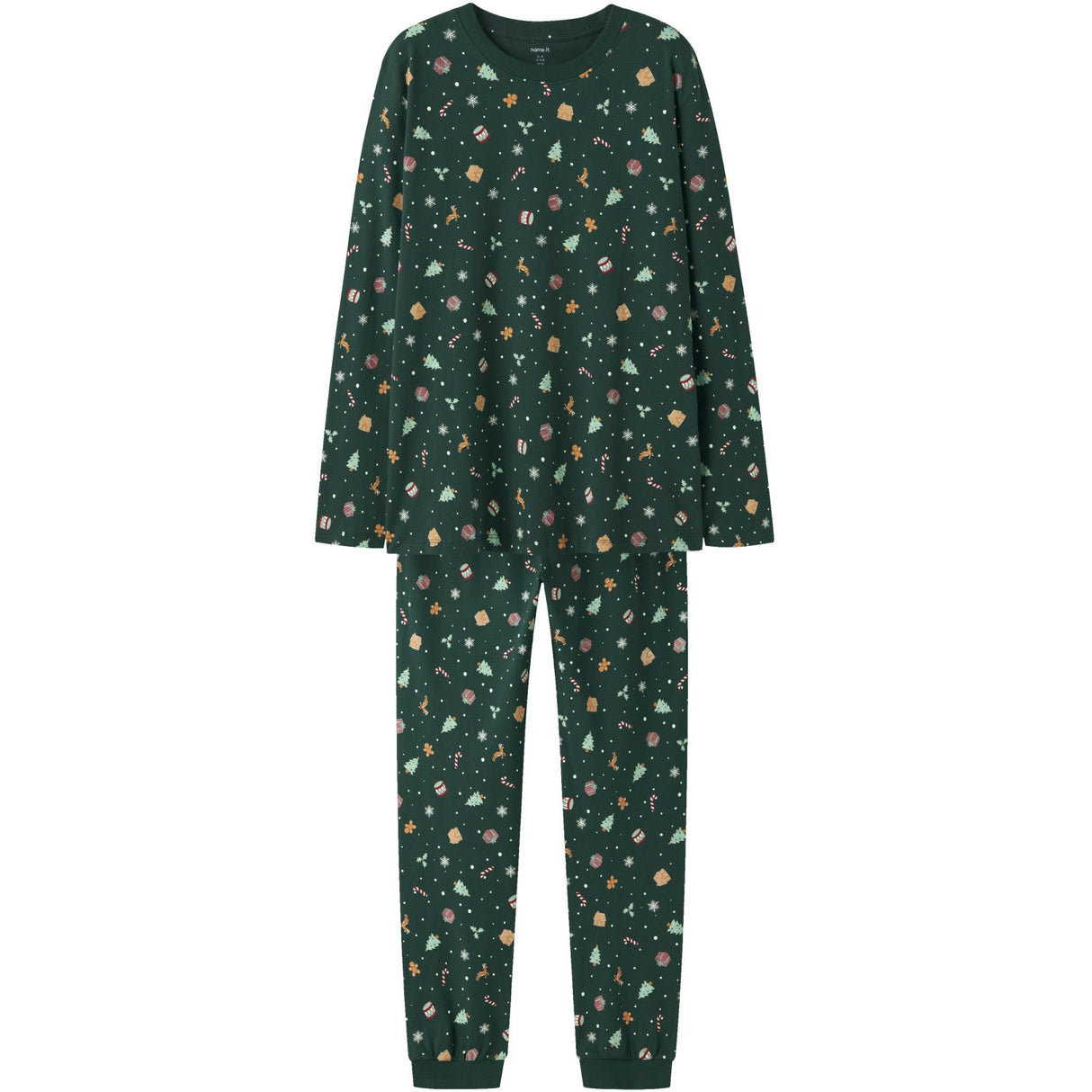 Name It Botanical Garden Xmas AOP Nanvismas Ls Nightset Voksen