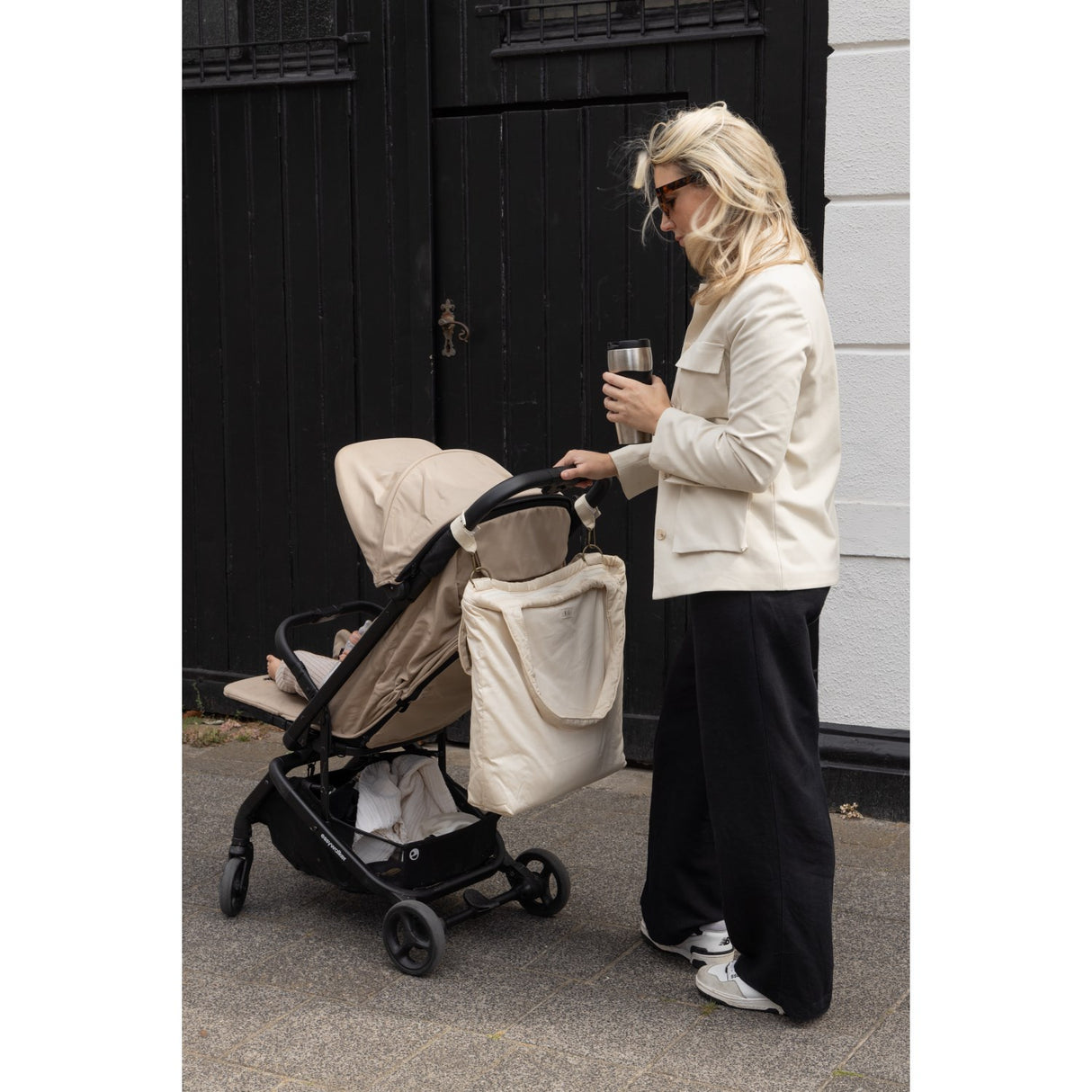 KAS Kopenhagen Beige Kas Multi Purpose Tote Med Fold