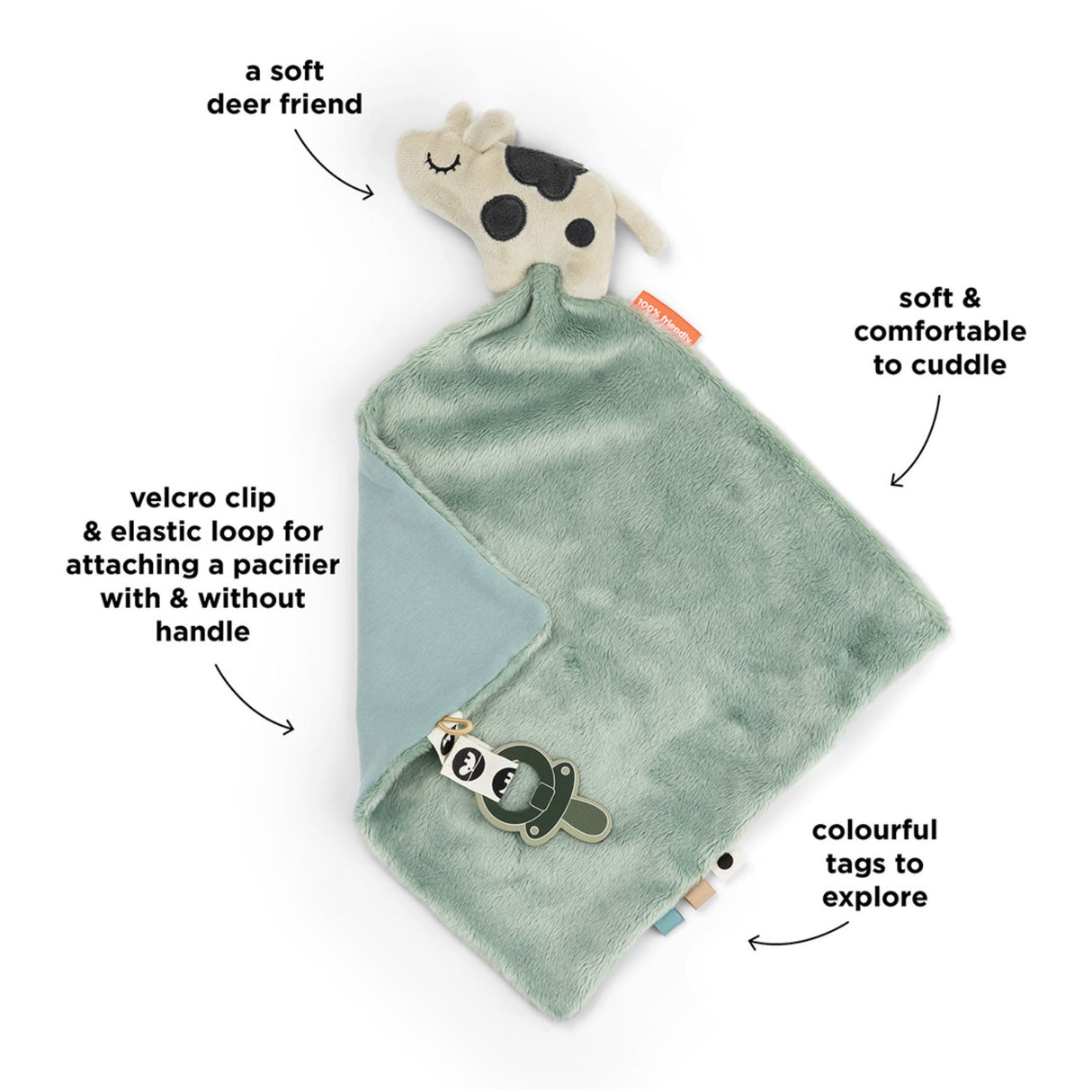 DonebyDeer Dotti Blue Snuttefilt