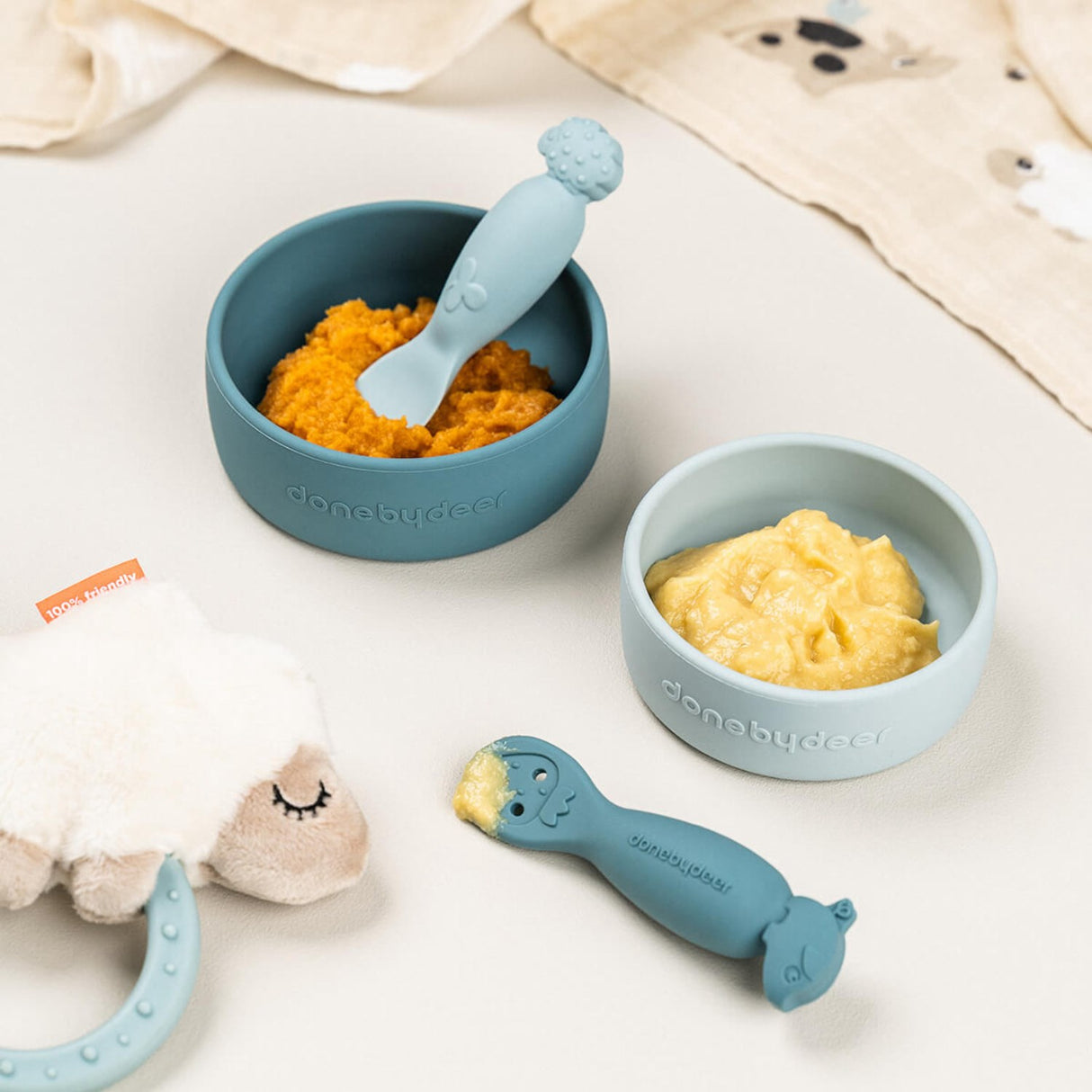 DonebyDeer Tiny Farm Blue Læringsske Sett