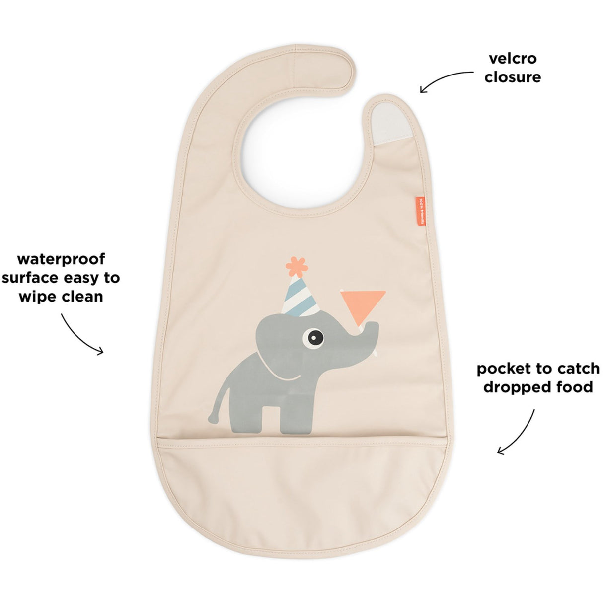 DonebyDeer Celebration Sand Haklapp Med Kardborreband