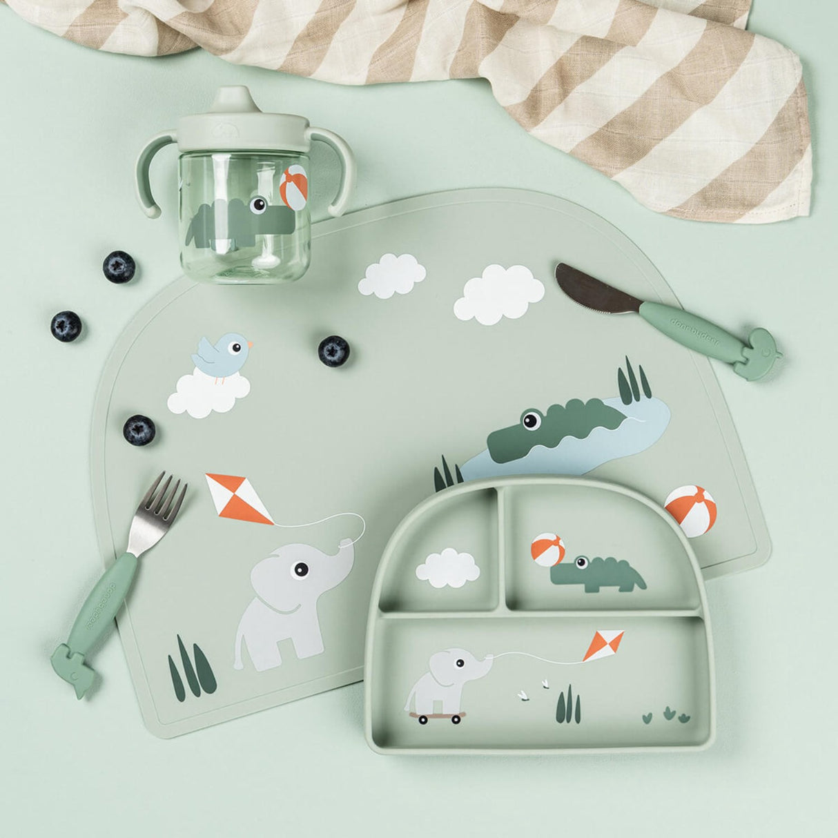 DonebyDeer Playground Green Læringstudkop 2 Håndtag