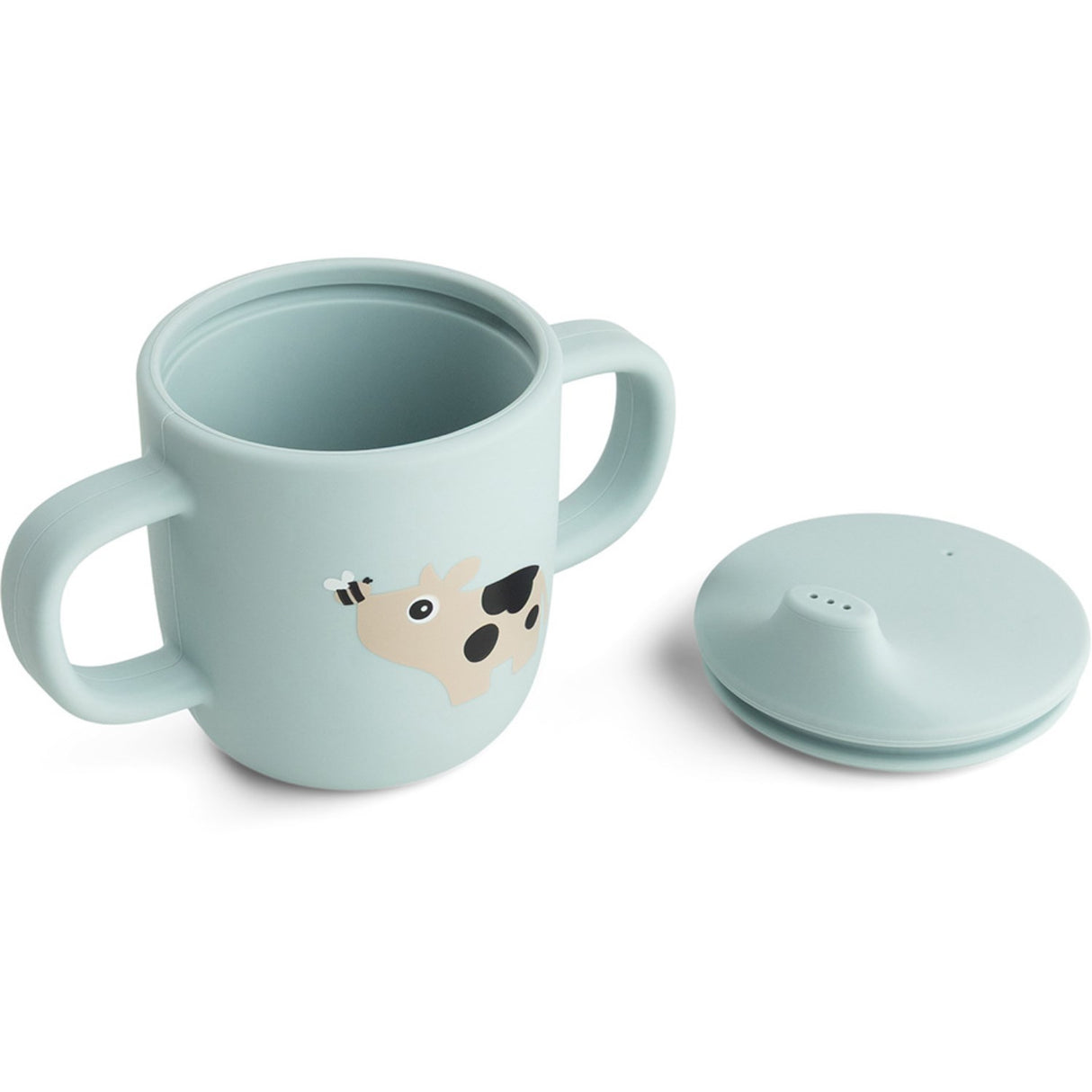 DonebyDeer Tiny Farm Blue Silikon Tudkop 2 Håndtag