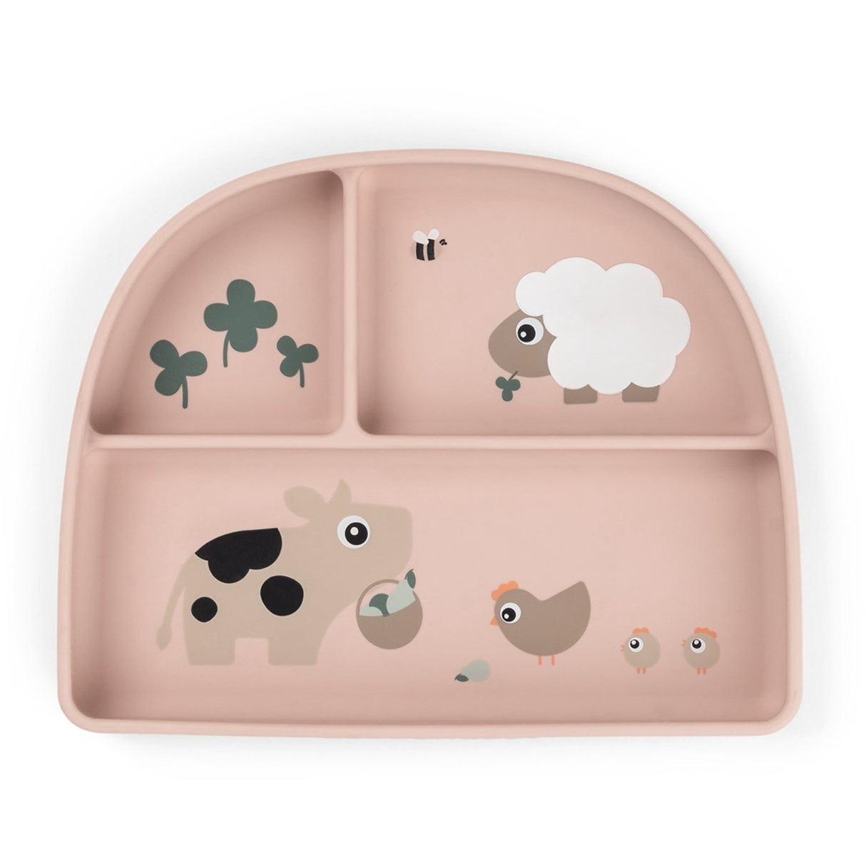 DonebyDeer Tiny Farm Powder Stick&Stay Inddelt Tallrik