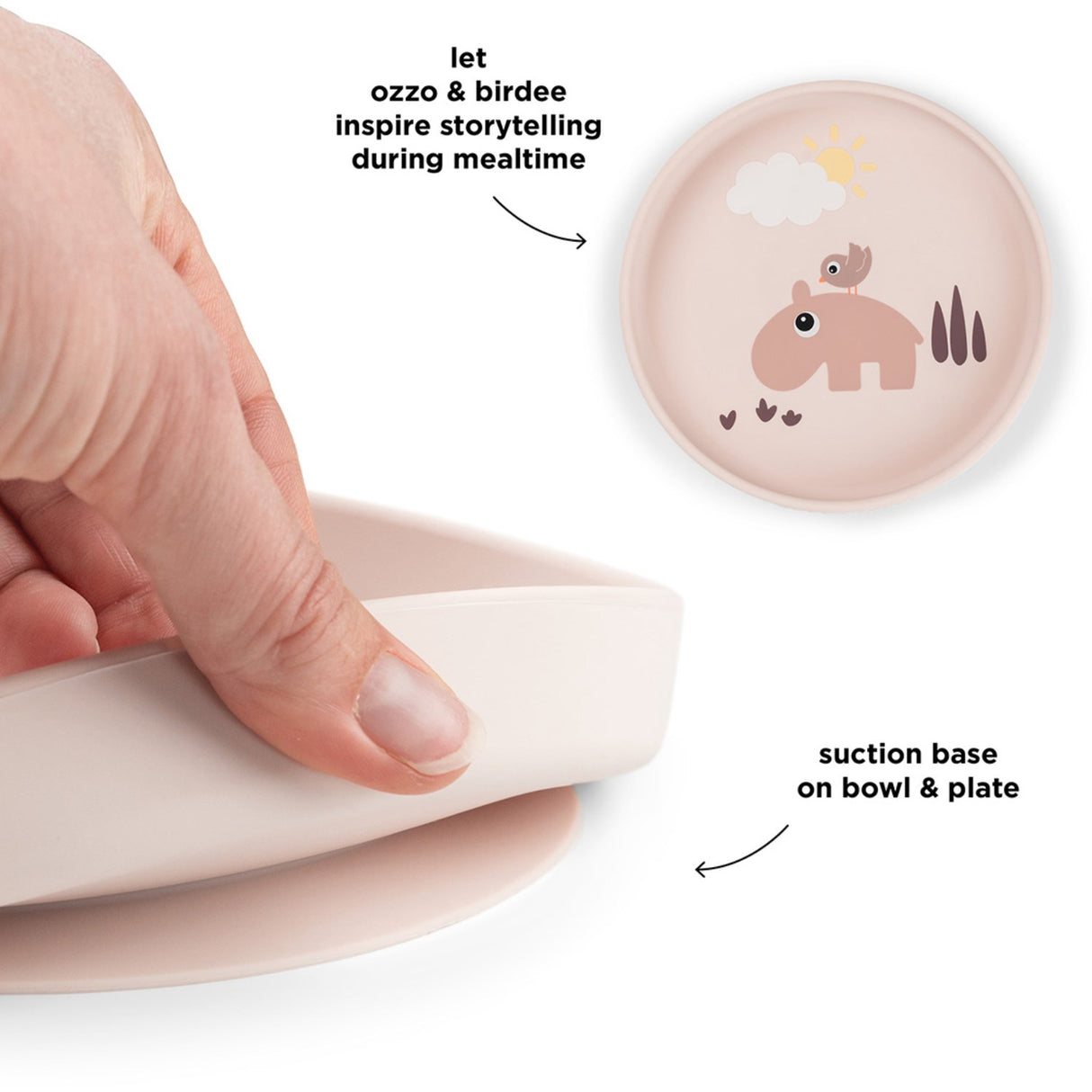 DonebyDeer Playground Powder Silikon Stick&Stay Tallrik