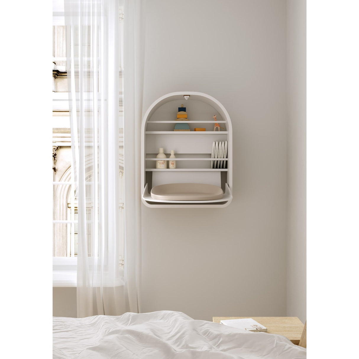 KAS Kopenhagen White Kai Wall Changing Table White