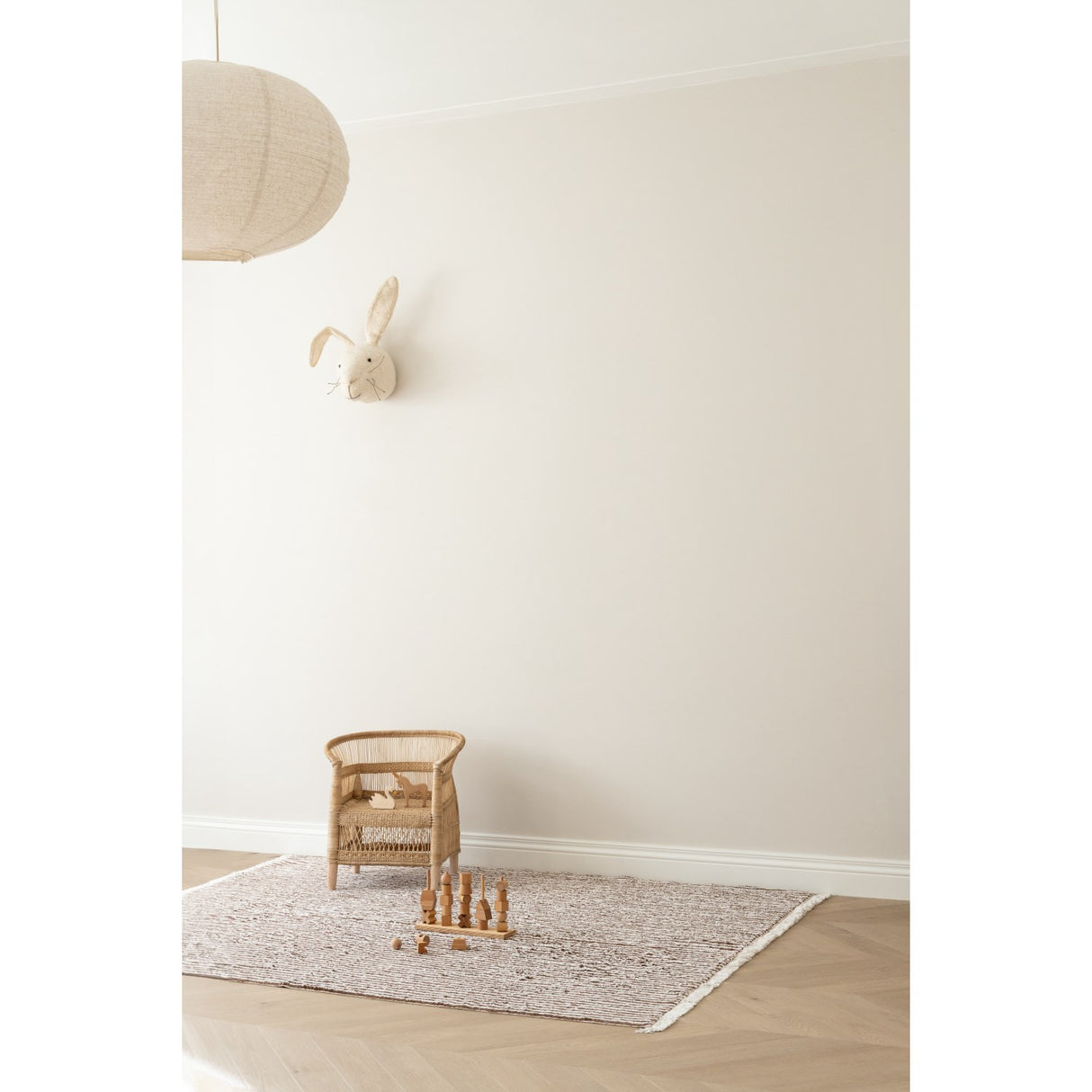 KAS Kopenhagen Brow & Nautral Brown Stripes Rug 140X200