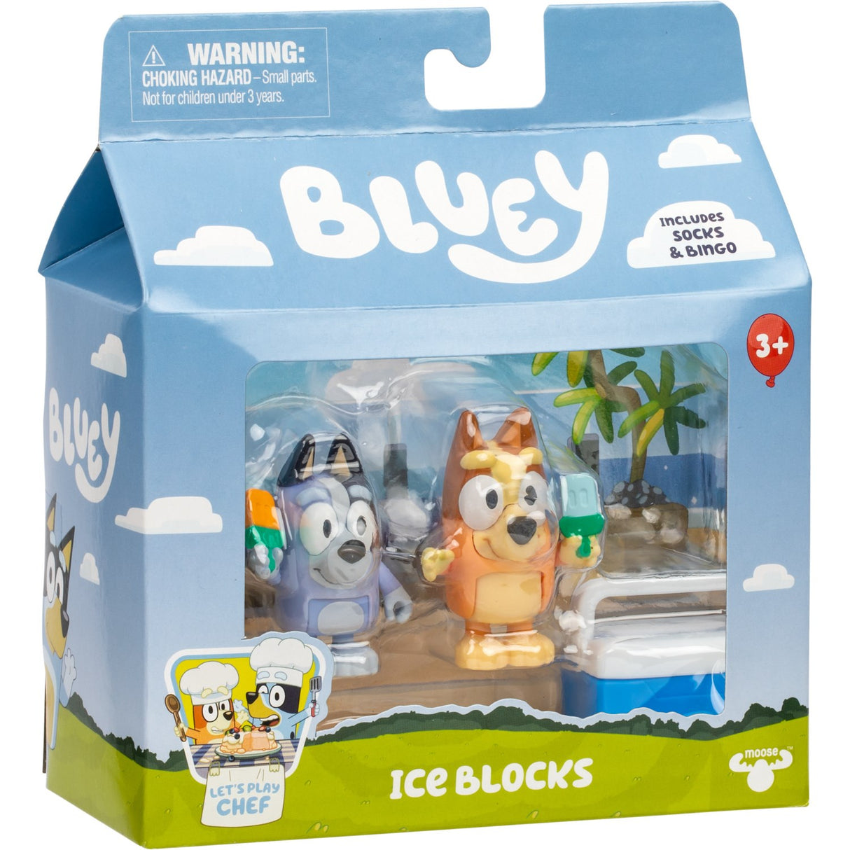 Bluey 2-pak Chef & Strumpor Iceblocks