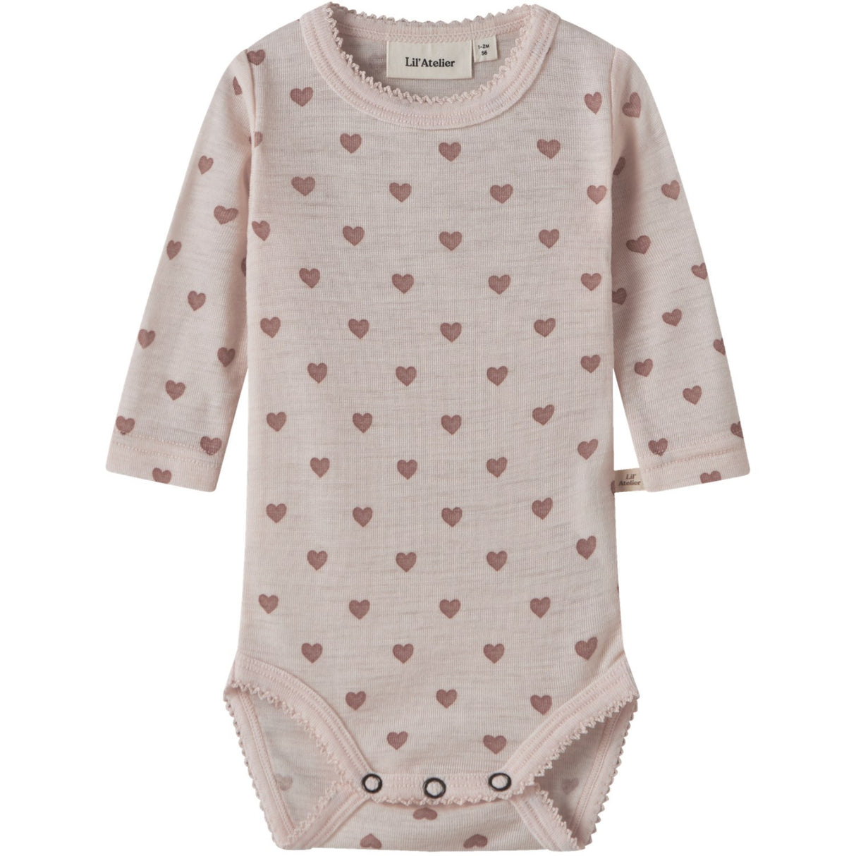 Lil'Atelier Morganite Heart Nbfnoel Nia Ull Ls Slim Body Lil Noos