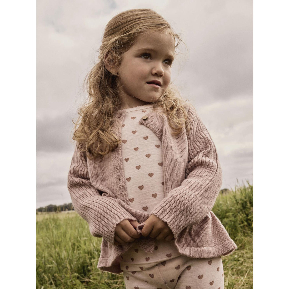 Lil'Atelier Morganite Heart Nmfnoel Nia Ull Ls Slim Topp Lil