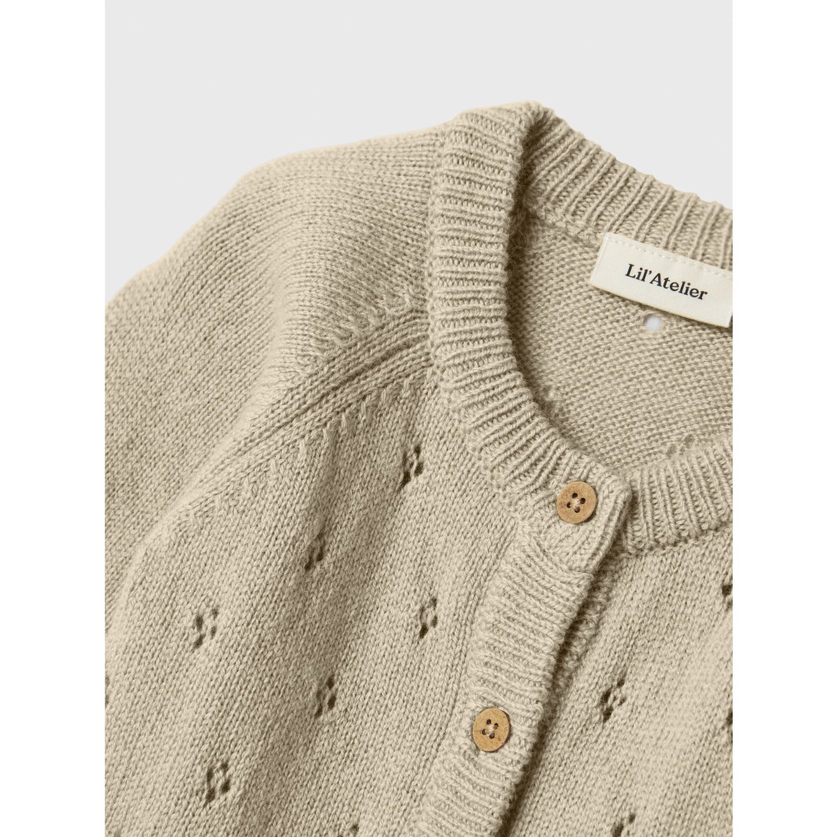 Lil'Atelier Safari Melange Nbnnalio Ull Stickad Dräkt Lil