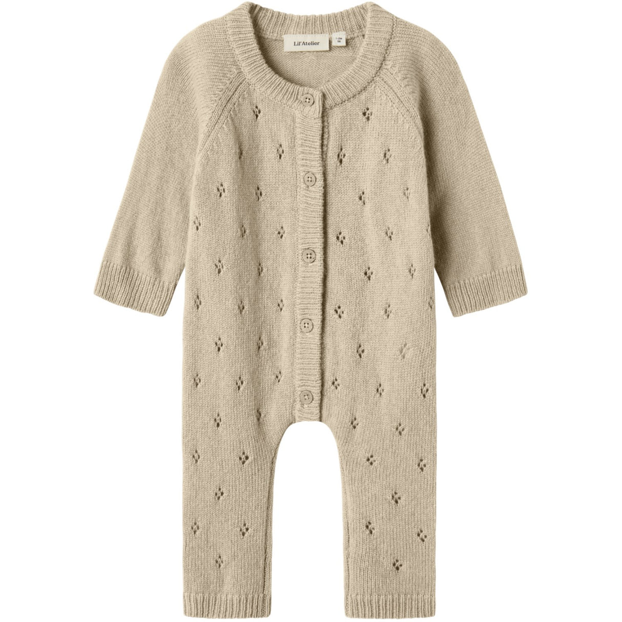 Lil'Atelier Safari Melange Nbnnalio Ull Stickad Dräkt Lil